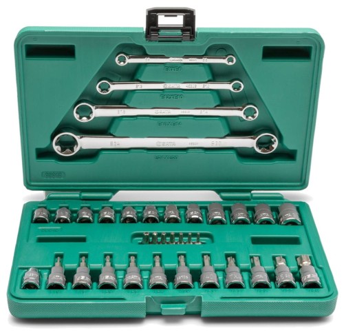 Klucze TORX 1/4" 3/8" Sata kpl. 35 cz. 09010