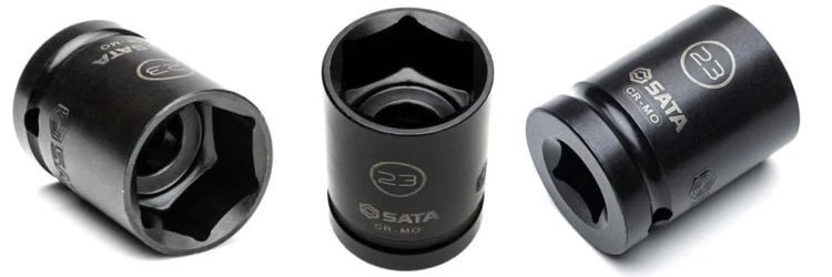 Nasadki udarowe cienkościenne metryczne Sata 1/2" kpl. 14szt. ST34397T