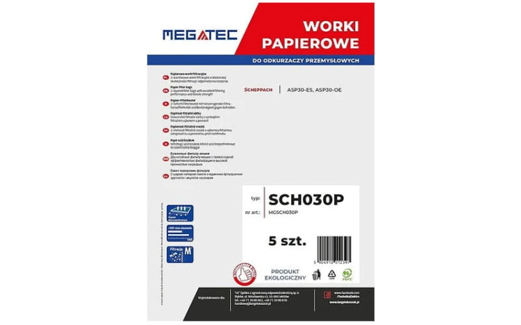 Worki do odkurzacza Scheppach ASP30 kpl. 5 szt. MGSCH030P