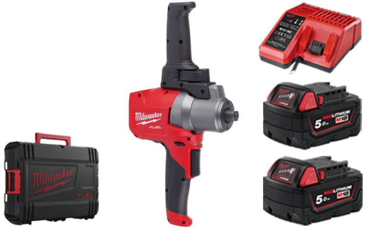 Mieszarka akumulatorowa Milwaukee FPM 18V 2 x aku. 5Ah, ładowarka, walizka