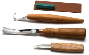Zestaw 3 narzędzi do rzeźbienia łyżek z akcesoriami do polerowania BeaverCraft S47
