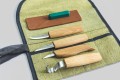 Zestaw 4 noży do rzeźbienia łyżek z akcesoriami do polerowania w etui BeaverCraft S48