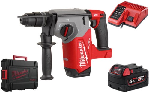 Młotowiertarka SDS-Plus Milwaukee 2,5J 18V M18FHX-501X 1x aku 5,0Ah, ładowarka, walizka