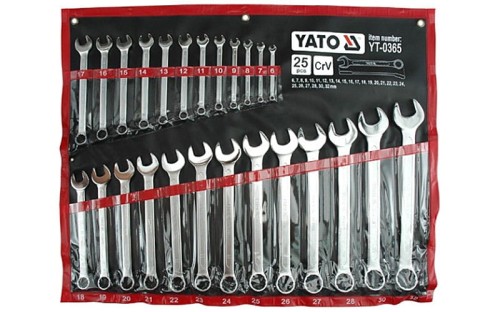Klucze płasko - oczkowe YATO kpl. 25szt. 6 - 32mm YT-0365