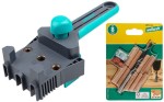 Super zestaw Wolfcraft: przyrząd + zestaw do połączeń kołkowych 4640000 + 2917000