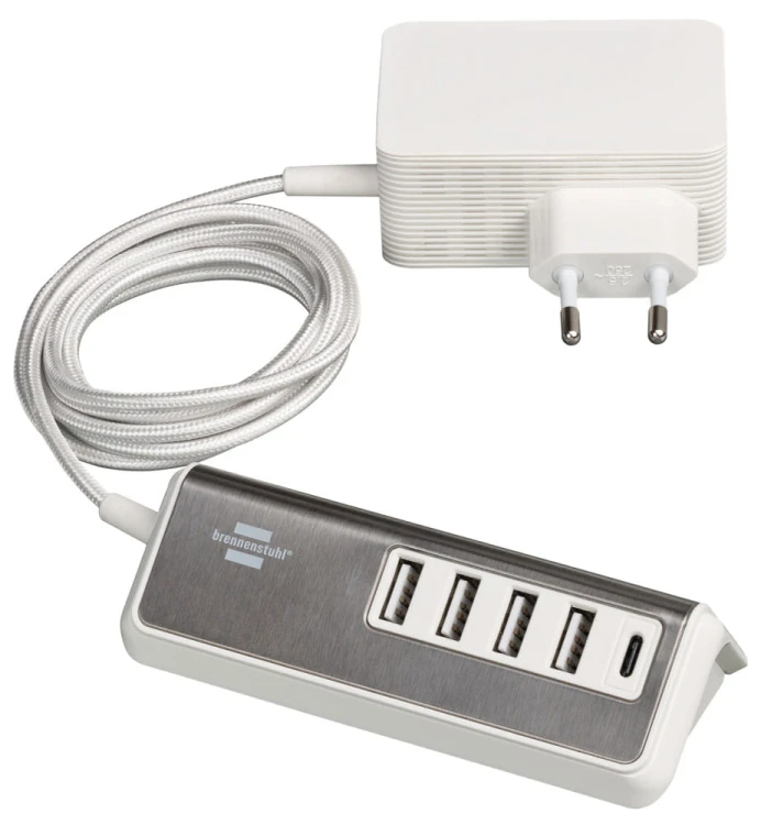 Ładowarka, stacja ładująca z 4 x gniazdami ładowania USB Brennenstuhl 1508230
