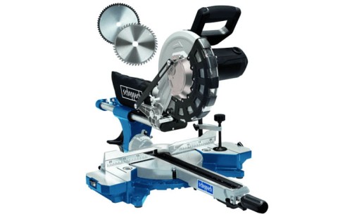 Pilarka ukośna ukośnica przesuwna Scheppach 255mm SOFT START HM254 2 tarcze + stół maszynowy UMF1550