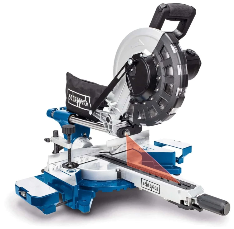 Pilarka ukośna ukośnica przesuwna Scheppach 255mm SOFT START HM254 2 tarcze + stół maszynowy UMF1550