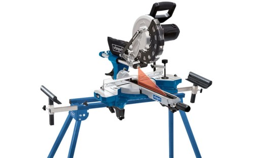 Pilarka ukośna ukośnica przesuwna Scheppach 255mm SOFT START HM254 2 tarcze + stół maszynowy UMF1550