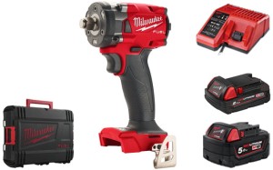 Kompaktowy klucz udarowy Milwaukee ½” 339Nm 18V M18FIW2F12-522X w walizce 2x aku.: 5Ah + 2,0Ah ładowarka