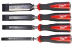Zestaw 4 dłut stolarskich Milwaukee o szerokości ostrza: 6, 12, 19, 25 mm 4932479897