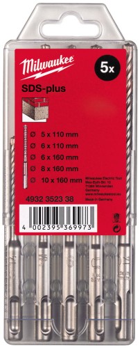 Wiertła do betonu Milwaukee M2 SDS Plus zestaw 5 szt. 4932352338