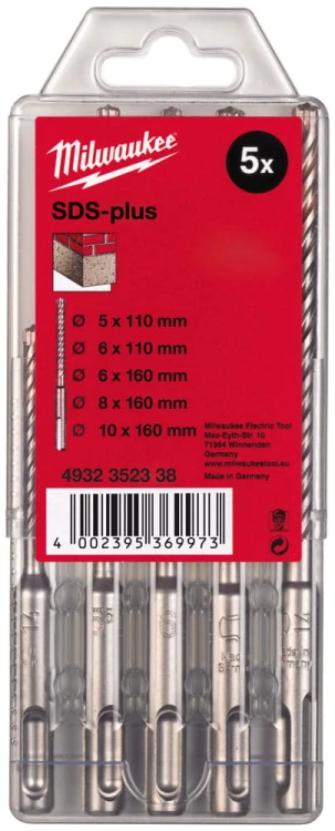 Wiertła do betonu Milwaukee M2 SDS Plus zestaw 5 szt. 4932352338