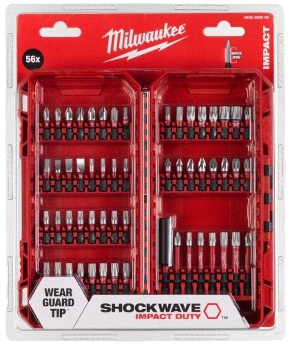 Bity udarowe Milwaukee Shockwave Impact Duty zestaw 56 szt. 4932492006