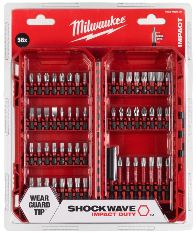 Bity udarowe Milwaukee Shockwave Impact Duty zestaw 56 szt. 4932492006
