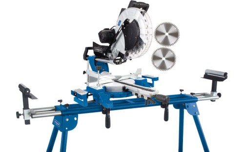 Piła ukośna ukośnica przesuwna Scheppach 305mm HM140L + stół maszynowy UMF2000