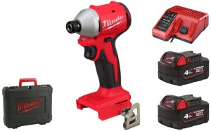 Zakrętarka udarowa Milwaukee 190 Nm 18V M18BLIDRC-402C 1/4''HEX walizka, 2x aku 4,0 Ah ładowarka 4933492840