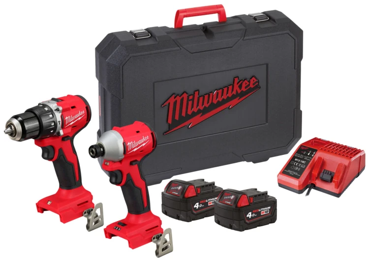 Zestaw Milwaukee wiertarko wkrętarka M18BLPDRC + zakrętarka udarowa M18BLIDRC
