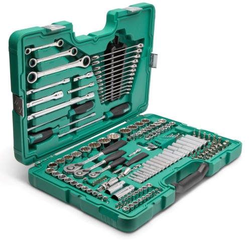 Zestaw kluczy nasadowych 1/4” 3/8” 1/2” i narzędzi Sata kpl. 150cz. 09510