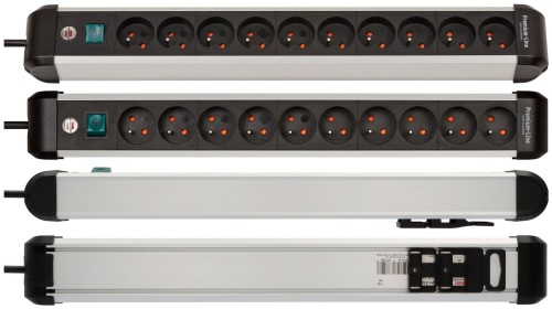 Przedłużacz listwowy Premium-Alu-Line 10 gniazd 3m Brennenstuhl