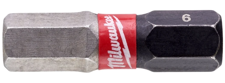 Końcówka wkrętakowa - bit udarowy Hex 6mm, długość 25mm Shockwave Milwaukee