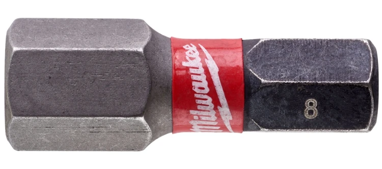 Końcówka wkrętakowa - bit udarowy Hex 8mm, długość 25mm Shockwave Milwaukee