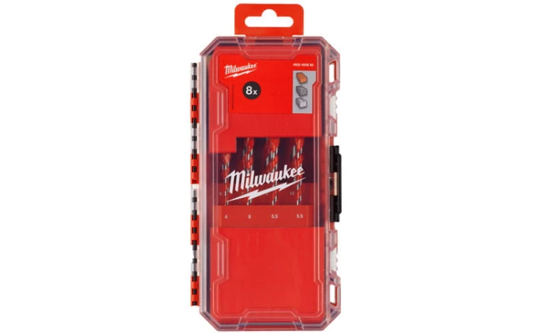 Wiertła udarowe do betonu Milwaukee zestaw 8 szt. 4932493882