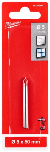 Wiertło do szkła, ceramiki, glazury 5mm Milwaukee 4932471957