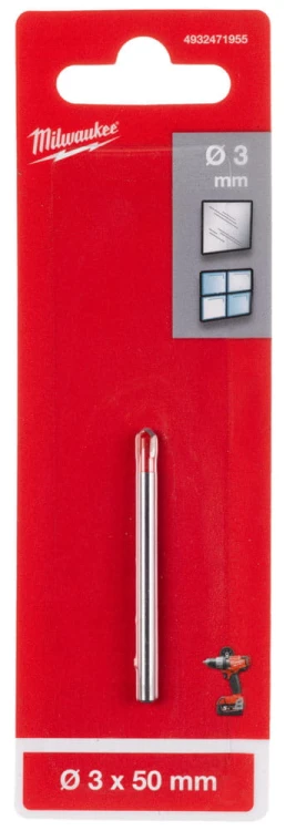 Wiertło do szkła, ceramiki, glazury 3mm Milwaukee 4932471955
