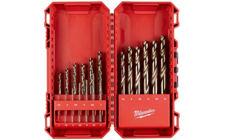 Wiertła do metalu Milwaukee HSS-G RED COBALT zestaw 19 szt. w kasecie 4932493867
