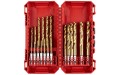 Wiertła do metalu Milwaukee Shockwave HSS-G TITANIUM RED HEX z uchwytem HEX 1/4" zestaw 19szt. 4932499763