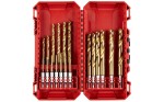Wiertła do metalu Milwaukee Shockwave HSS-G TITANIUM RED HEX z uchwytem HEX 1/4" zestaw 19szt. 4932499763
