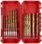 Wiertła do metalu Milwaukee Shockwave HSS-G TITANIUM RED HEX z uchwytem HEX 1/4" zestaw 19szt. 4932499763