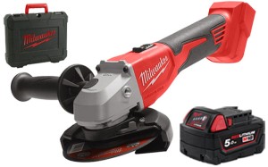 Szlifierka kątowa Milwaukee 18V M18FSAG125X 1x aku 5,0Ah w walizce, bez ładowarki, silnik bezszczotkowy