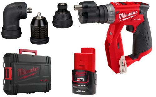 Wiertarko wkrętarka Milwaukee z 4 głowicami M12FDDXKIT