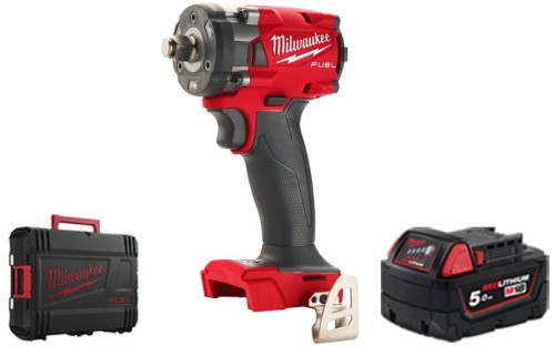 Kompaktowy klucz udarowy Milwaukee ½” 339Nm 18V M18FIW2F12 w walizce