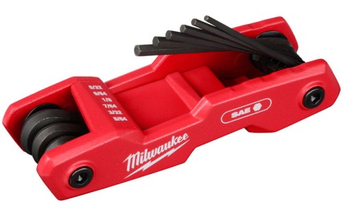 Klucze imbusowe calowe w uchwycie scyzorykowym 5,64"- 1/4" Milawukee kpl. 9cz. 4932493614