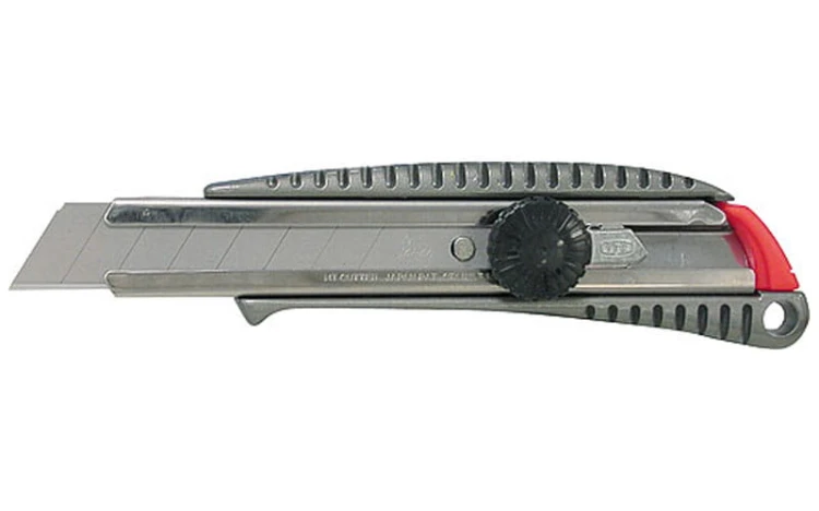 Nóż metalowy na ostrza segmentowe 18mm z pokrętłem zaciskowym L-500 GP (SB) NT Cutter 489644