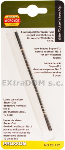 Brzeszczoty ze standardowymi zębami Proxxon Super-Cut kpl. 12szt. 28117