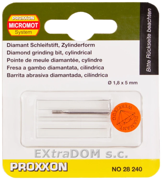 28240 Diamentowa końcówka szlifierska Proxxon cylindryczna 1,8mm