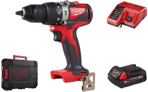 Wiertarko wkrętarka udarowa Milwaukee 18V M18BLPD2-201X walizka aku. 2,0Ah szybka ładowarka