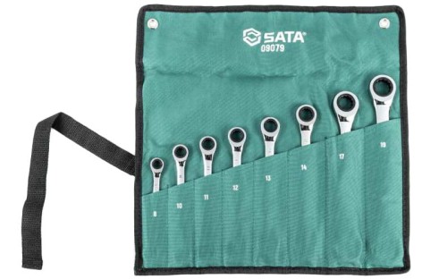 Klucze płasko - oczkowe z podwójną grzechotką Gearwrench SATA zestaw 8 szt. 09079