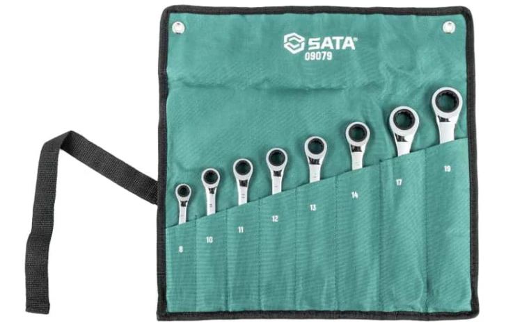 Klucze płasko - oczkowe z podwójną grzechotką Gearwrench SATA zestaw 8 szt. 09079