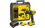 Bezszczotkowa wiertarko - wkrętarka udarowa 18V Stanley Fatmax V20 SFMCD721D2K-QW 2x aku. 2,0Ah Li-Ion, walizka