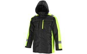 Kurtka zimowa ocieplana z kapturem czarno-żółta Lahti Pro rozmiar 2XL L4094805