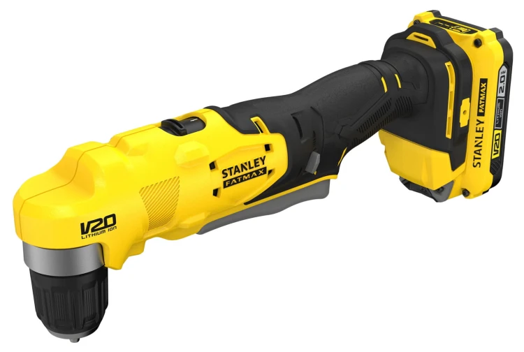 Wiertarka kątowa Stanley V20, 2x aku. 2Ah, walizka SFMCD750D2K-QW