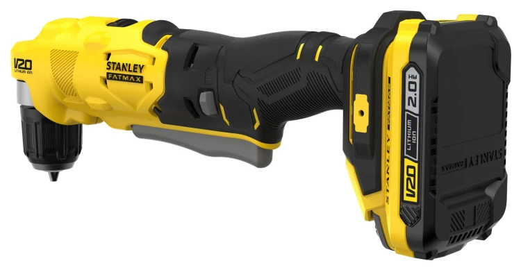 Wiertarka kątowa Stanley V20, 2x aku. 2Ah, walizka SFMCD750D2K-QW
