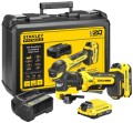 Bezszczotkowe urządzenie wielofunkcyjne Stanley V20, 2x aku. 2.0Ah. Walizka SFMCE510D2K-QW