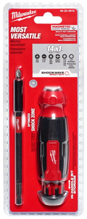 Wkrętak 14w1 Milwaukee z bitami udarowymi Shockwave™ 4932498174