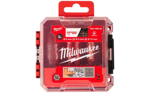 Wiertła diamentowe Milwaukee Diamond Max zestaw 5 szt. 4932498299